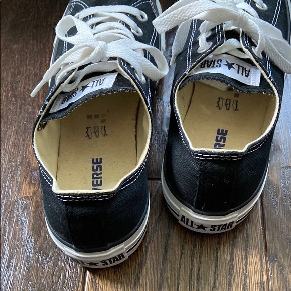 Converse All Star Low Sneakers Black and White Chuck's Taylor Shoes - Picture 5 of 5